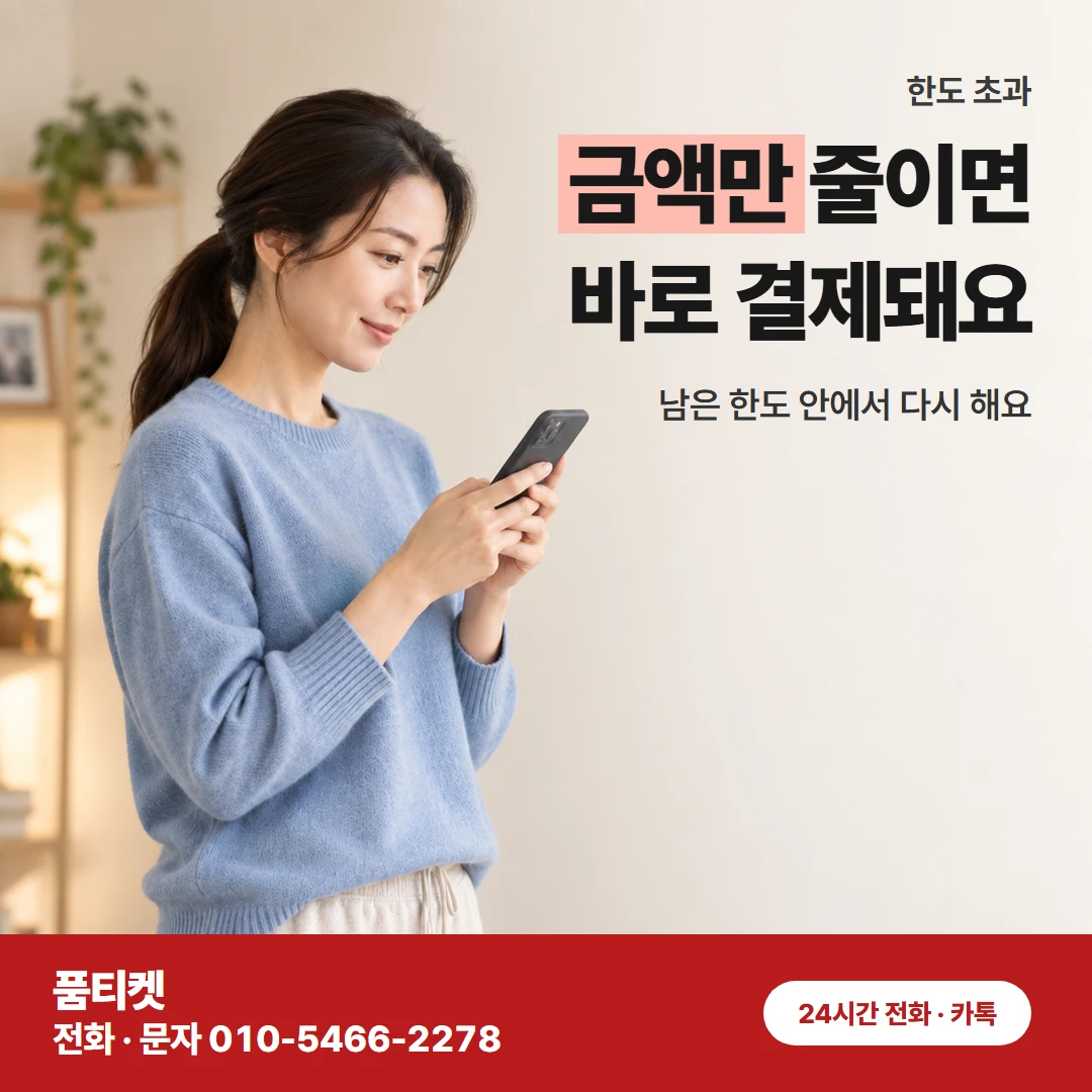 한도 초과가 떴을 때